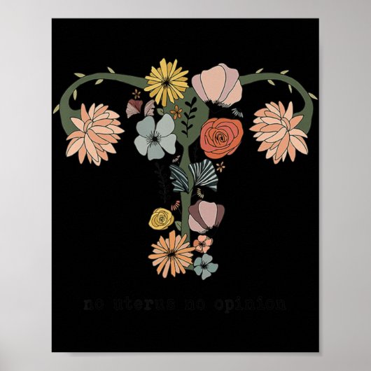 Geen mening feministe Pro Choice Women's R Poster (Voorkant)