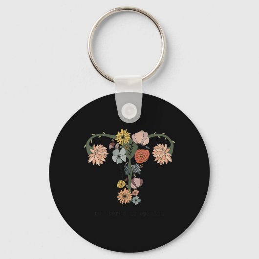 Geen mening feministe Pro Choice Women's R Sleutelhanger (Voorkant)