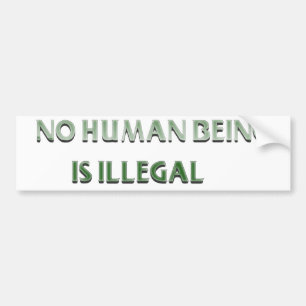 Geen mens is illegaal bumpersticker