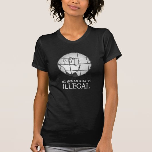 Geen mens is illegaal t-shirt (Voorkant)