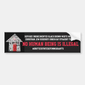 GEEN MENS IS ILLEGALE Bumpersticker (Voorkant)
