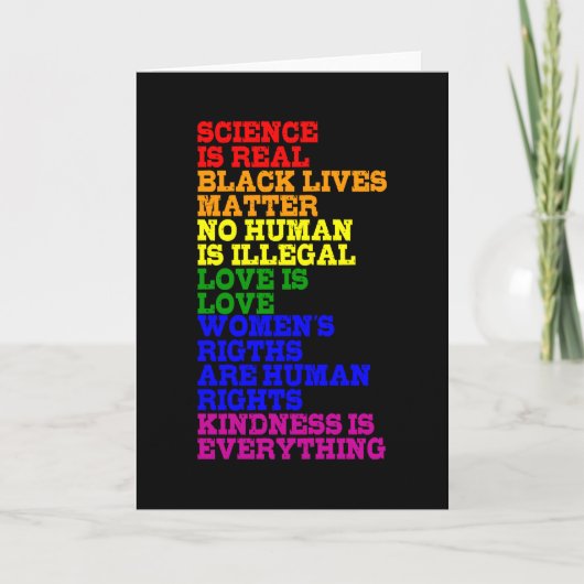 GEEN MENS IS ILLEGALE LGBT Pride Month LGBTQ Rainb Kaart (Voorkant)