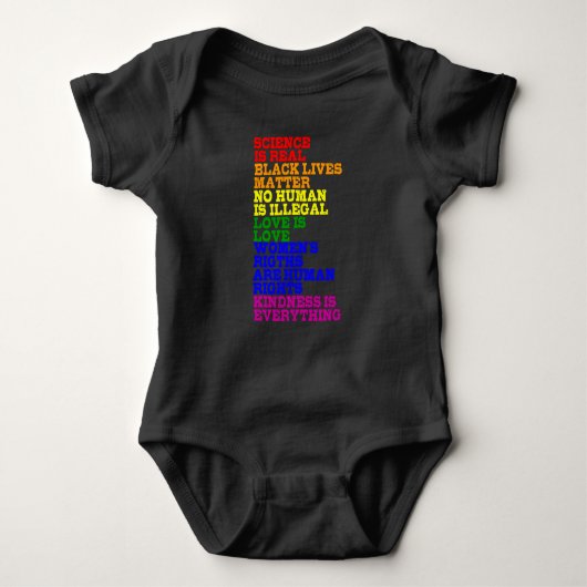 GEEN MENS IS ILLEGALE LGBT Pride Month LGBTQ Rainb Romper (Voorkant)