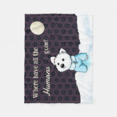 Geen Menselijkheid Westie Fleece Deken (Voorkant)