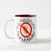 GEEN MENSEN! Peanut Allergy Coffee Mok (Links)