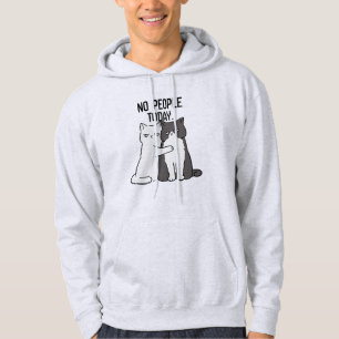 Geen Mensen Vandaag Chagrijnige Katten Hoodie