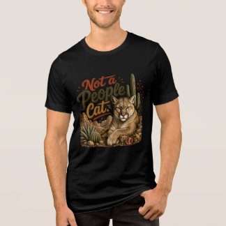 Geen mensenkat, poema, bergleeuw, introvert Tri-Blend shirt