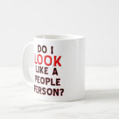 Geen Mensenmens Fun Mug Koffiemok (Voorkant links)