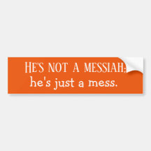 Geen Messias-bumpersticker