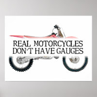 Geen Meters Dirt Bike Motocross Poster