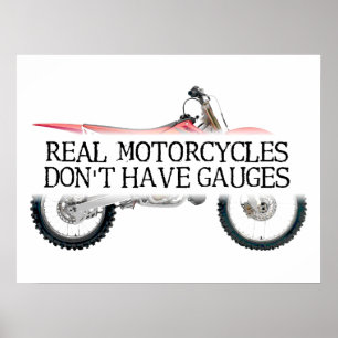 Geen Meters Dirt Bike Motocross Poster