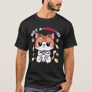 Geen Mews Ed  KittenKat woordspeling grap voor kat T-shirt