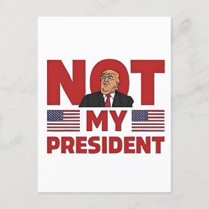 Geen mijn President Anti Trump Inauguratie Toespra Briefkaart