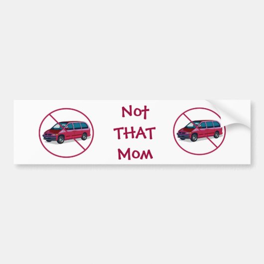 GEEN MINI VANS BUMPERSTICKER (Voorkant)
