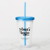 Geen minimum aangepaste zakelijke Logo vet modern Acryl Drinkbeker (Voorkant)