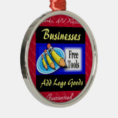 "Geen minimum bestelling" Metalen Ornament (Rechts)