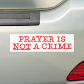 Geen misdaad bumpersticker (Op auto)