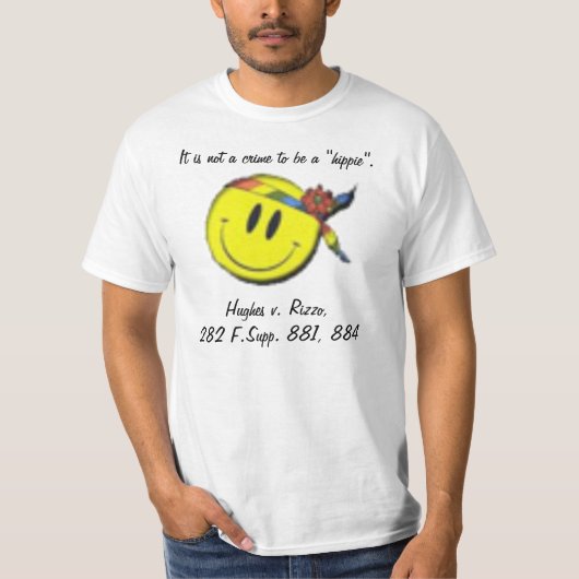 Geen misdaad om een hippie te zijn t-shirt (Voorkant)