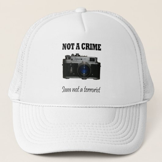 Geen misdaad trucker pet (Voorkant)