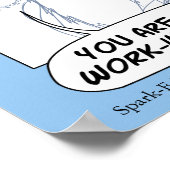 "Geen mislukking, eenvoudig een WorkxIn-Progress" Poster (Hoek)