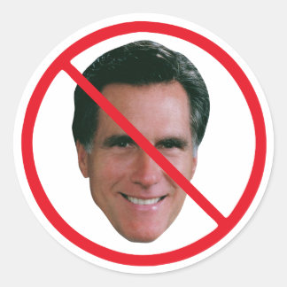 Geen Mitt Romney Ronde Sticker