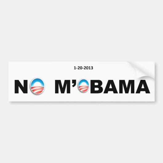 GEEN MOBAMA-Bumpersticker Bumpersticker (Voorkant)