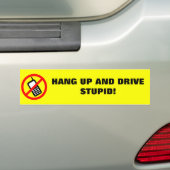 Geen mobiele telefoon bumpersticker (Op auto)