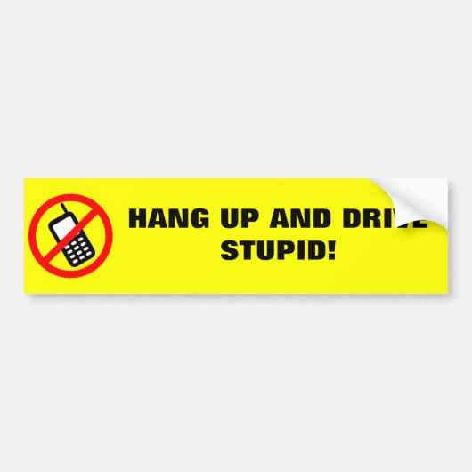 Geen mobiele telefoon bumpersticker (Voorkant)
