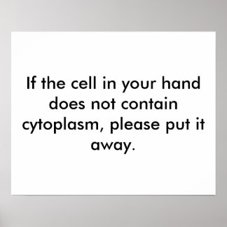 Geen mobiele telefoon Gebruiksaanwijzing voor biol Poster