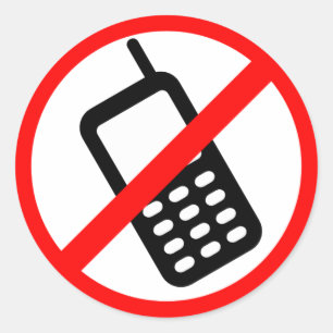 Geen mobiele telefoon Sticker