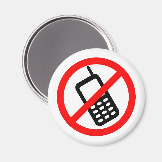 Geen mobiele telefoons magneet (Voorkant / Achterkant)