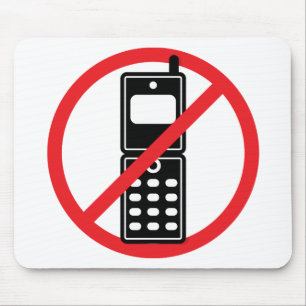 Geen mobiele telefoons muismat