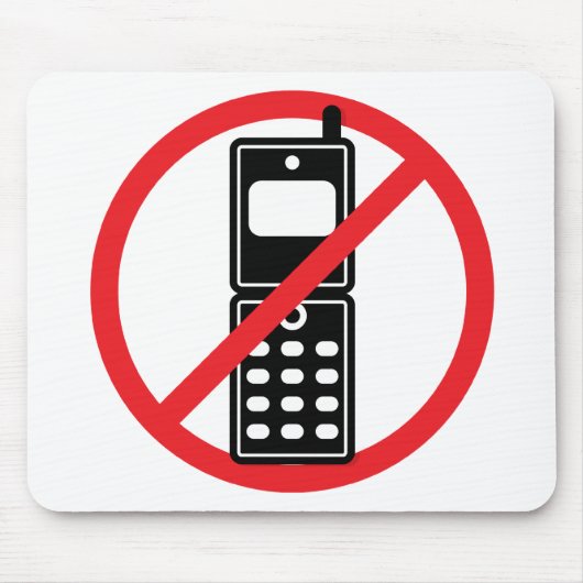 Geen mobiele telefoons muismat (Voorkant)