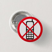 Geen mobiele telefoons! ronde button 3,2 cm (Voorkant /achterkant)