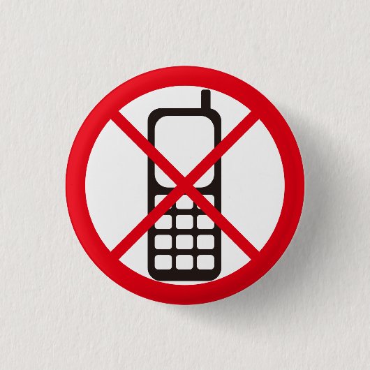 Geen mobiele telefoons! ronde button 3,2 cm (Voorkant)