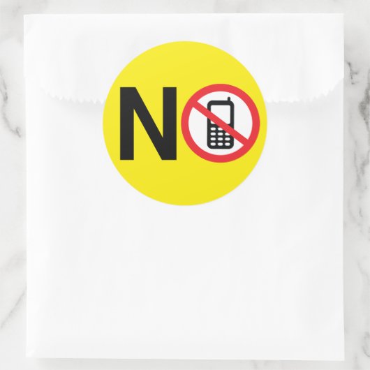 Geen mobiele telefoons Sticker (Tas)