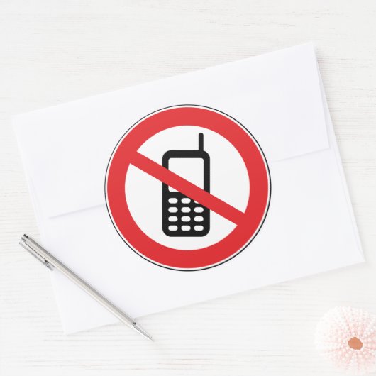 Geen mobiele telefoons toegestaan Stickers (Envelop)