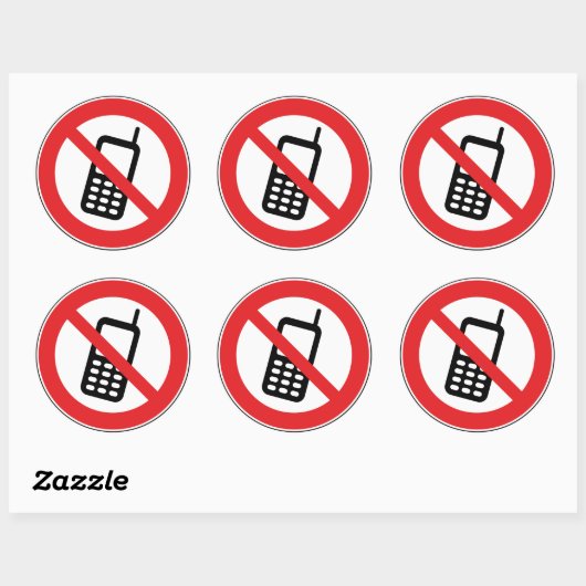 Geen mobiele telefoons toegestaan Stickers (Vel)