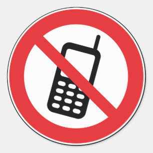 Geen mobiele telefoons toegestaan Stickers