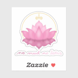Geen modder Geen Lotus Flower Sticker