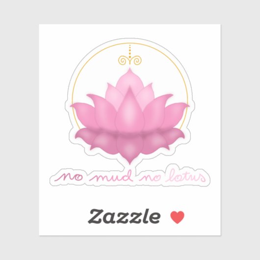 Geen modder Geen Lotus Flower Sticker (Vel)