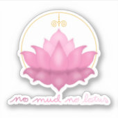 Geen modder Geen Lotus Flower Sticker (Voorkant)