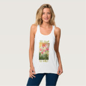 Geen Modder Geen Lotus Waterverf Art Flowy Spierta Tanktop (Volledige Voorkant)