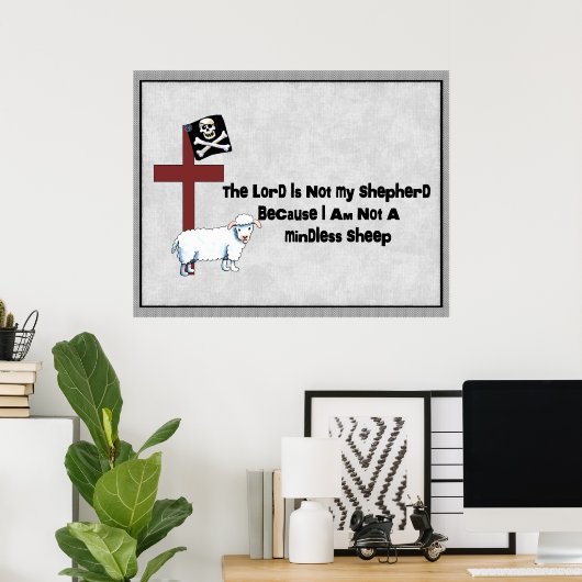 Geen moerasloze schapen poster (Thuiskantoor)