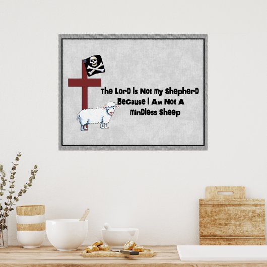 Geen moerasloze schapen poster (Keuken)