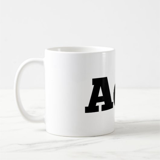 Geen mok Wax/AoW-logo koffie (Links)