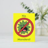 Geen Monsters ondertekenen Briefkaart (Staand voorkant)