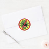 Geen Monsters ondertekenen Ronde Sticker (Envelop)