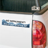Geen monument behalve de Sierra NF in het blauw Bumpersticker (Op Truck)