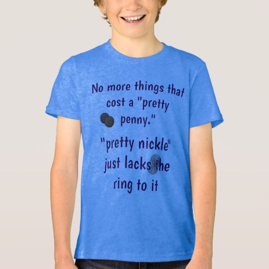 Geen mooie cent Tri-Blend shirt (Voorkant)